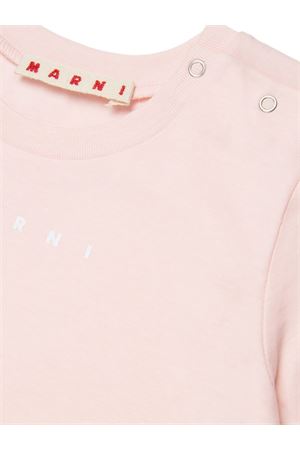 T-shirt girocollo con logo MARNI KIDS | M01785M00RF0M351